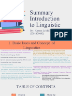 Summary Introduction To Linguistic