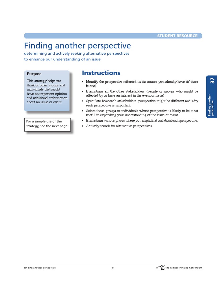 Finding Another Perspective - Student Resource | PDF | Schools | Internet