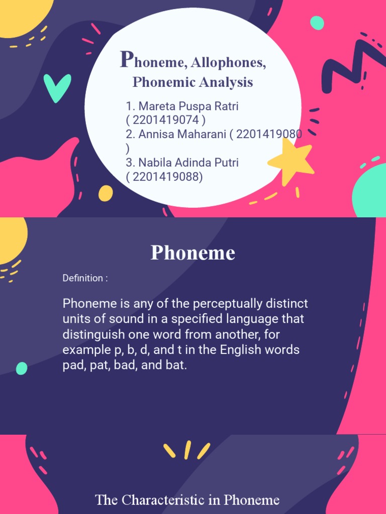 GROUP 4 (Phoneme, Allophones, Analysis) PDF Phoneme