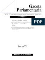 Aceta Arlamentaria: Anexo VII