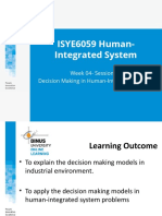 Week 04-Session 04 Decision Making in Human-Integrated System