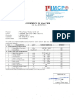 PT Bahari Utama Certificate of Analysis for Crabmeat Sea Wings Lump
