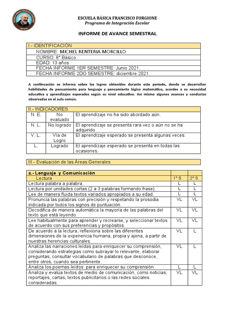 Informe Semestral de Michelle Renteria | PDF | Decimal | Memoria