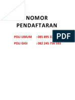 Nomor Pendaftaran