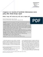 Prognosis For Recovery of Posterior Interosseous Nerve Palsy After Distal Biceps Repair