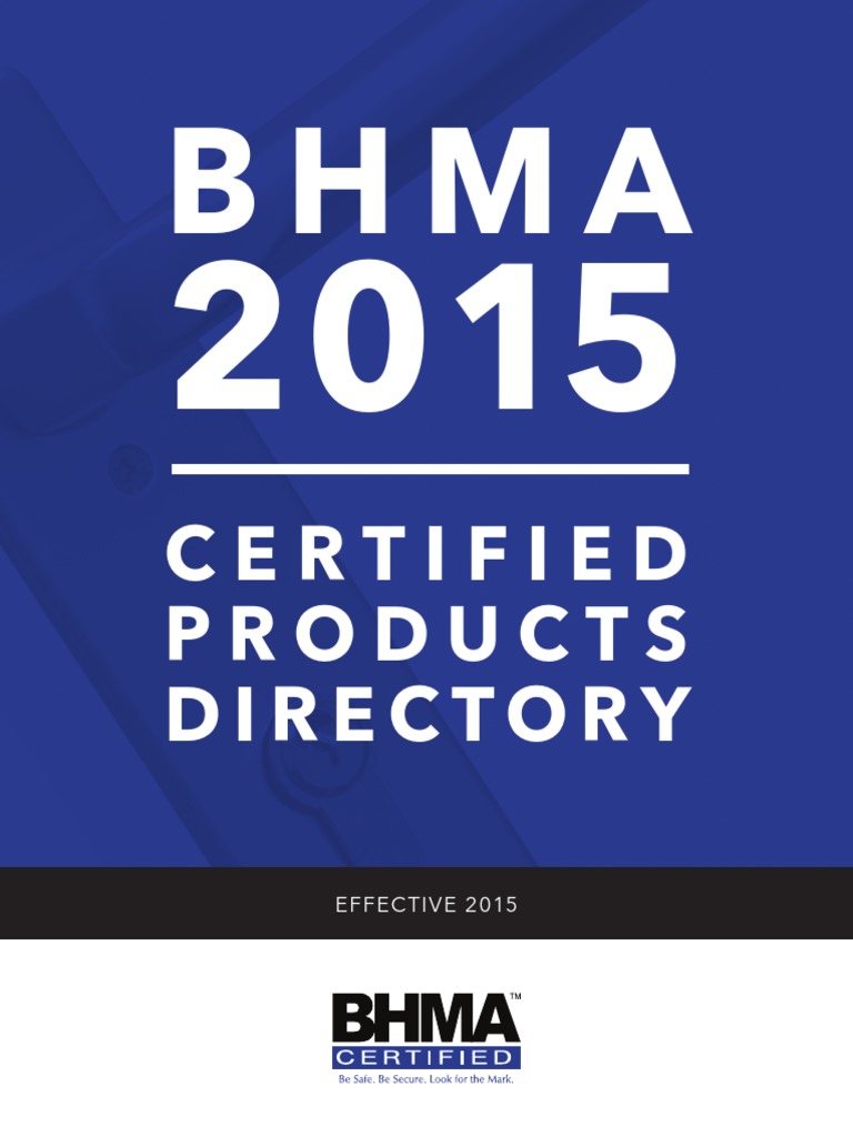 BHMA CPD 2nd Edition 2015 PDF Manufactured Goods