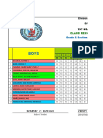 GRADING SHEET and CLASS RECORD of Grade 8-Hawang