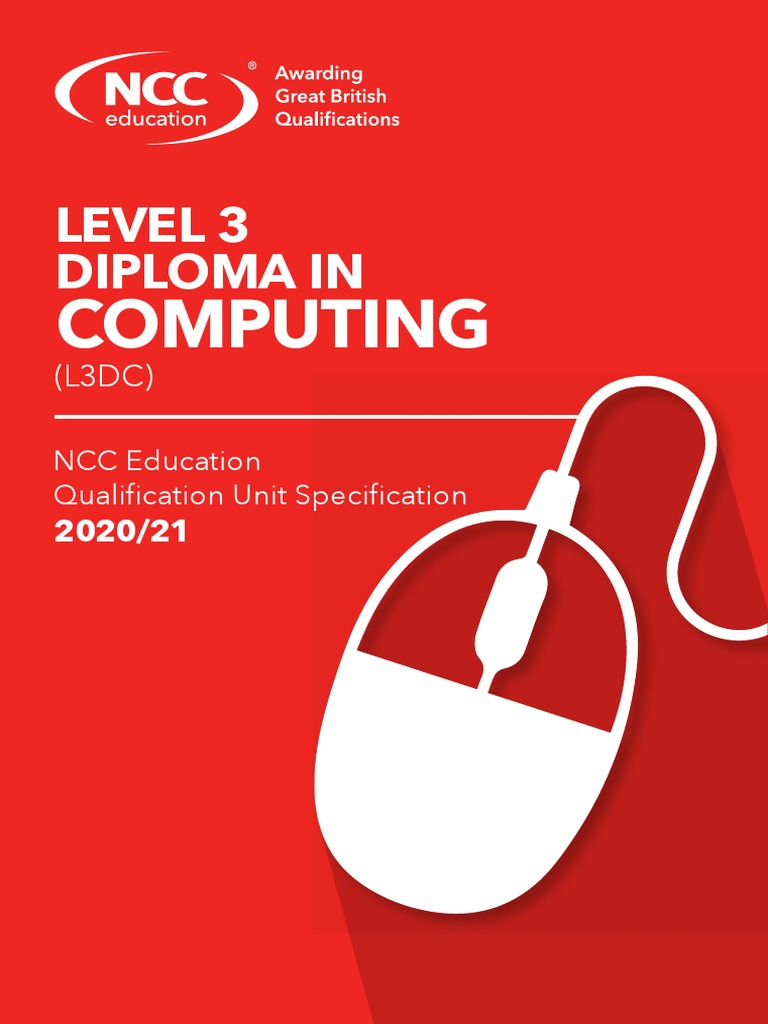 NCCEDU L3DC Qualification Unit Specification V2.3 For SPRING 2020