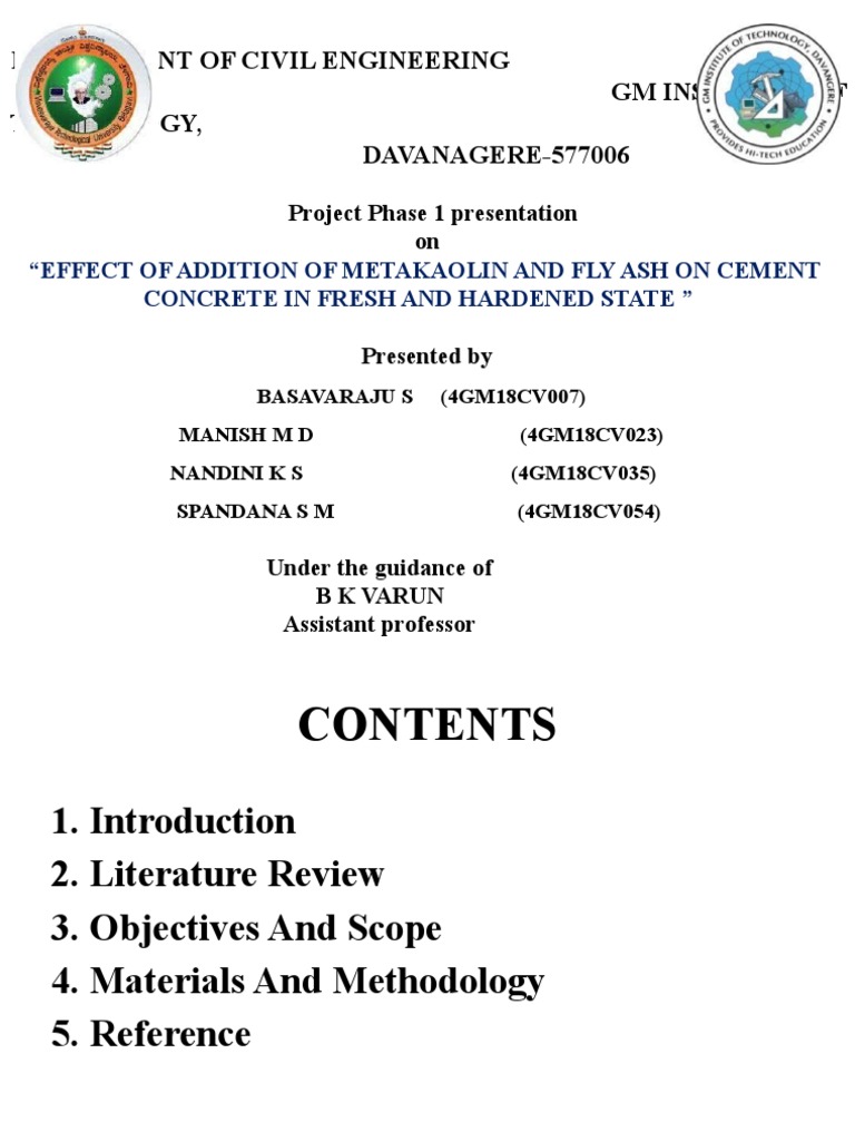 Metakaolin and Fly Ash in Concrete | PDF | Concrete | Fly Ash