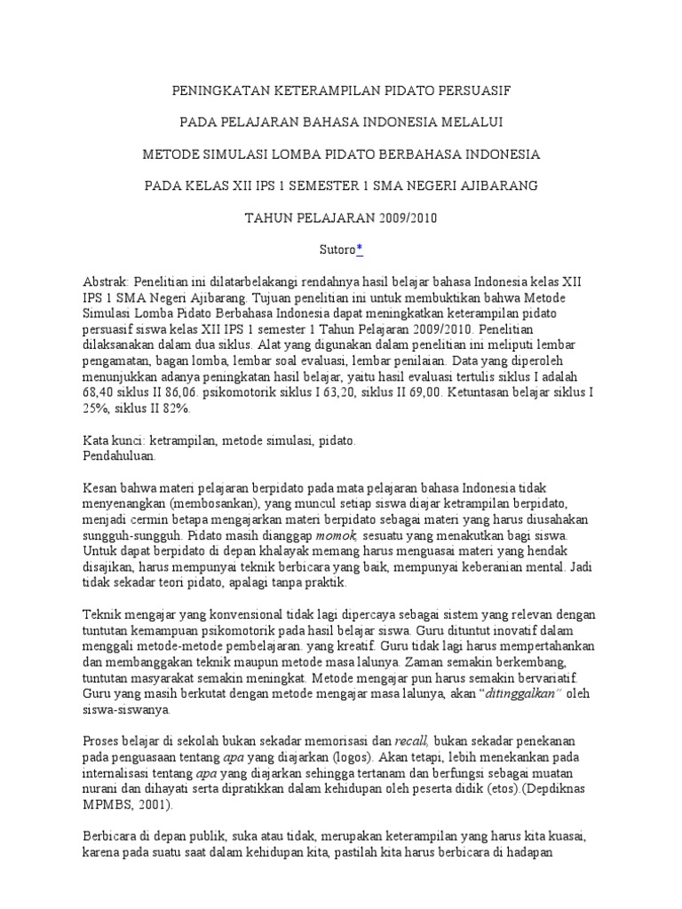 Contoh Teks Pidato Persuasif - Aneka Macam Contoh