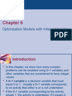Optimization Models With Integer Variables