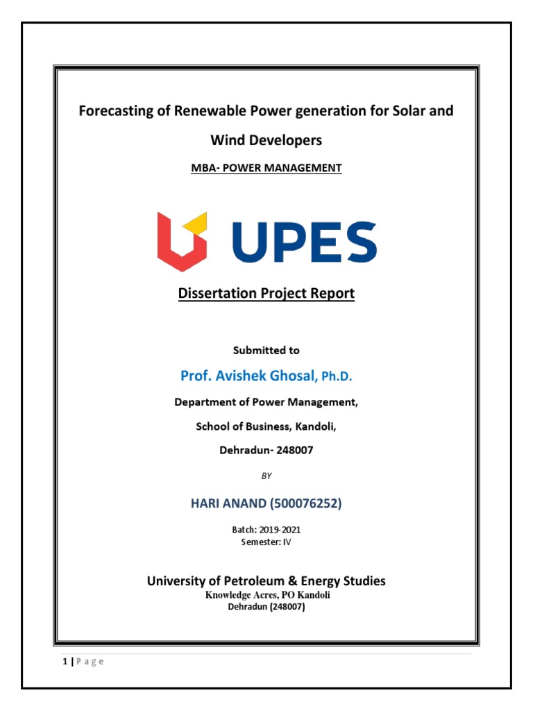 Renewable Power Generation Forecasting | PDF | Photovoltaics ...