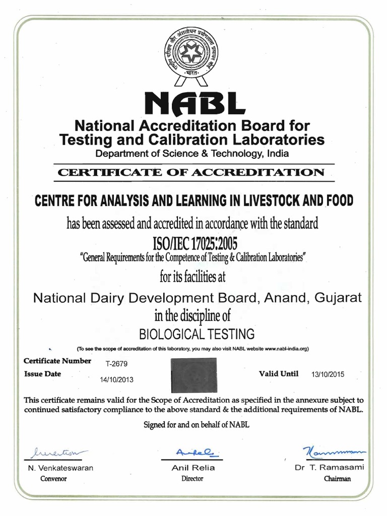NABL Certificate and Scope Biological Testing PDF Microbiology