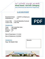 Lab Report: Experiment Name: Experiment No: 05 Course Title: Circuit Simulation Sessional Course Code