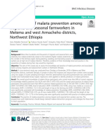 Low Practice of Malaria Prevention Among Migrants and Seasonal Farmworkers in Metema and West Armacheho Districts, Northwest Ethiopia