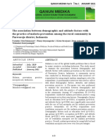 Demographic and Attitude Factors Associated with Malaria Prevention Practice