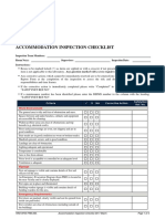 Accommodation Inspection Checklist: Safe@Work