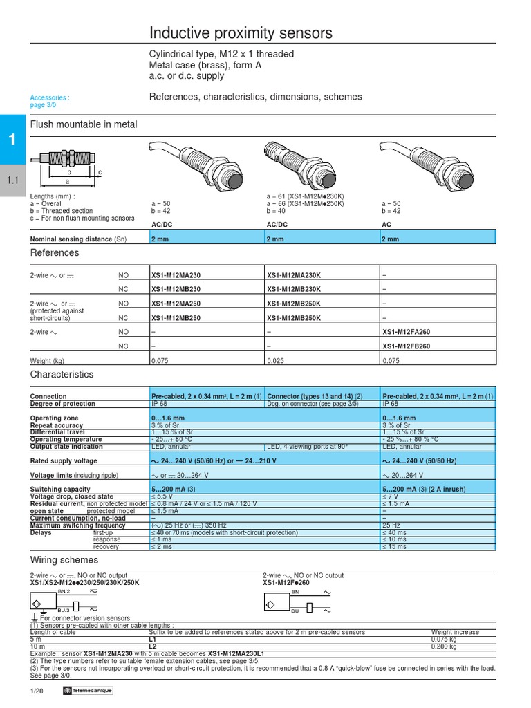 Inductive Proximity Sensors | PDF | Electricity | Electrical Engineering