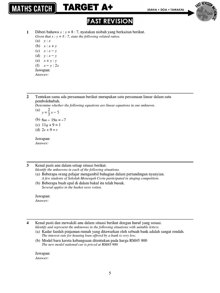 Modul Math Form 1 Pages 5 51 | PDF