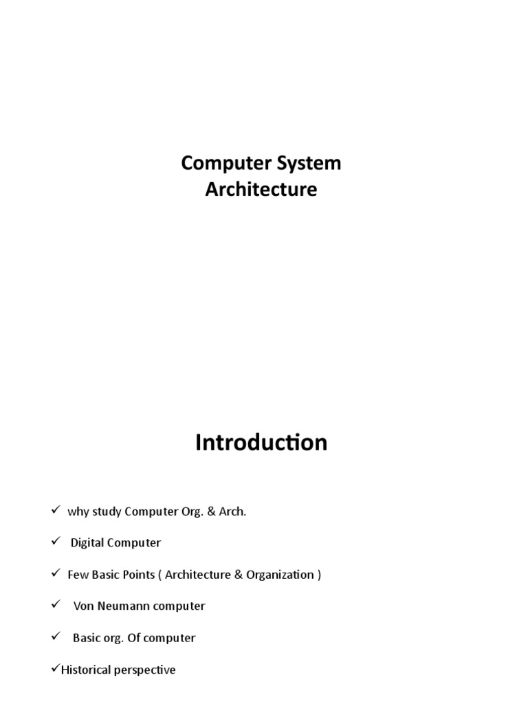 Computer System Architecture | PDF | Computer Data Storage | Central ...