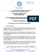 Draft TDR 41ème Conseil AGPAOC Douala 29 Nov _ 2 Dec 21 JMK