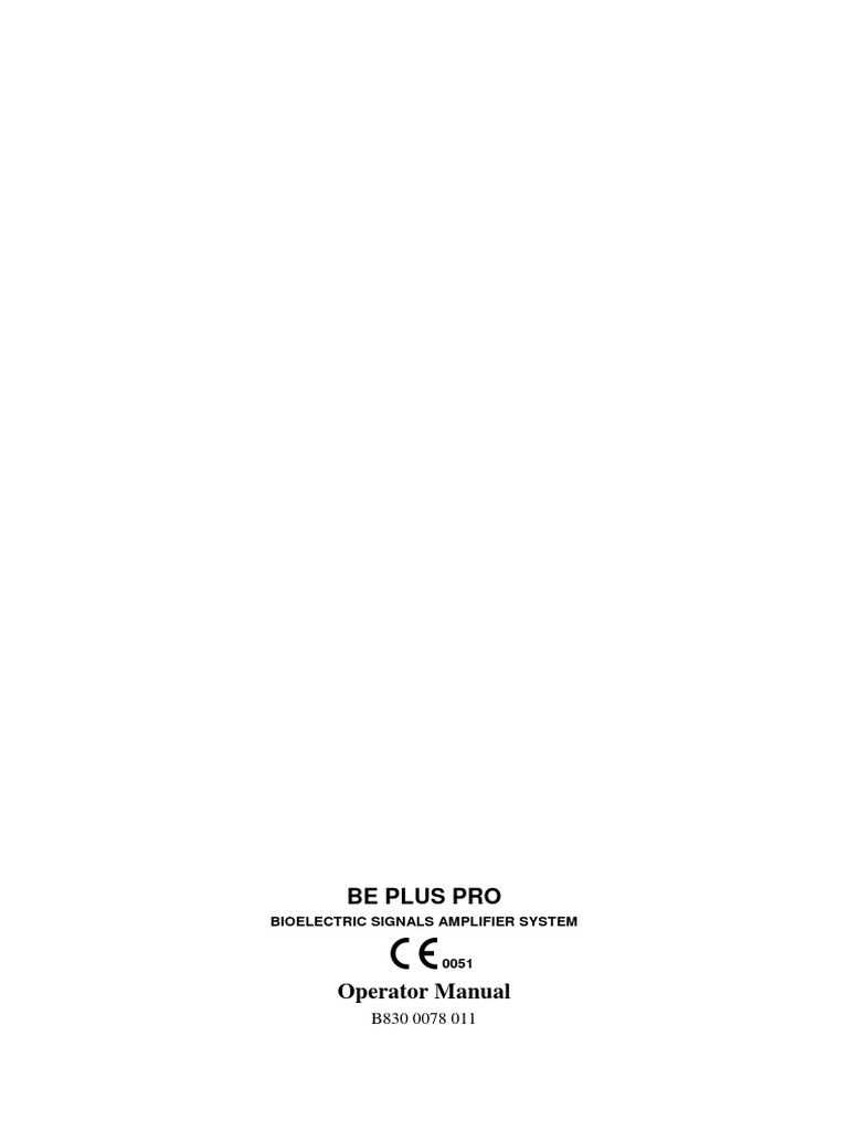 Section 01 Be Plus Pro Eng | PDF | Power Supply | Artificial Cardiac ...