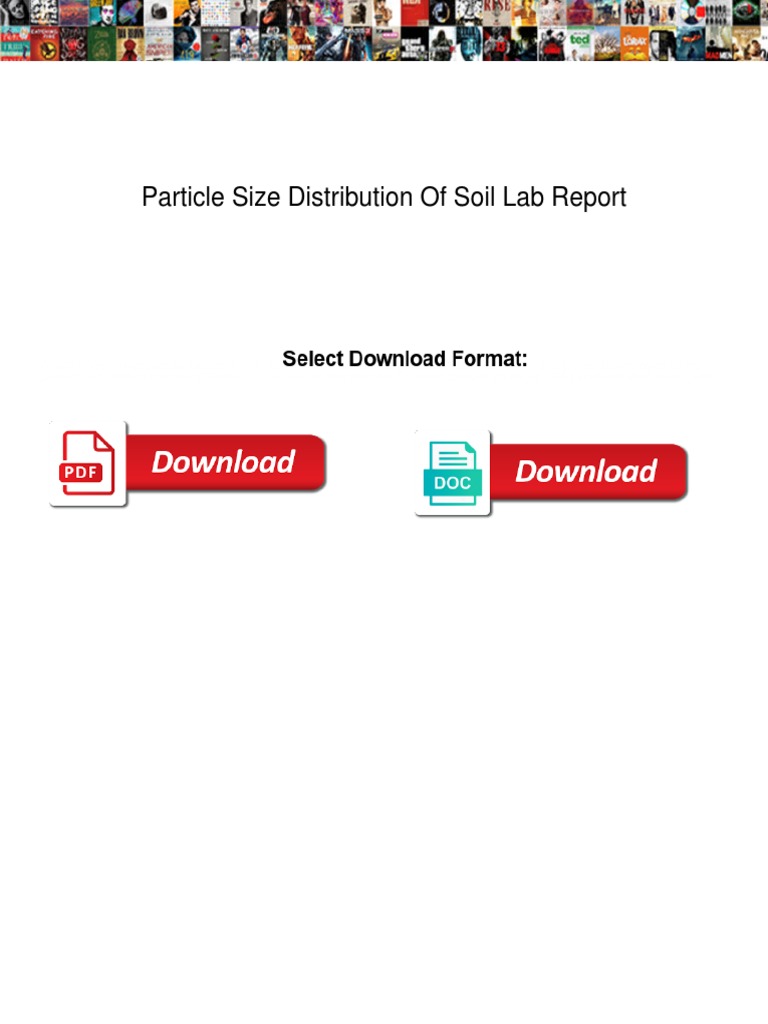 Soil Particle Size Distribution Analysis | PDF | Particle Size ...