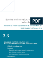 Sesión 3 Seminar On Startup Creation and Acceleration