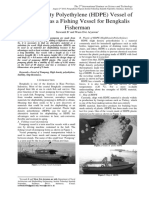 High Density Polyethylene (HDPE) Vessel of Pompong As A Fishing Vessel For Bengkalis Fisherman