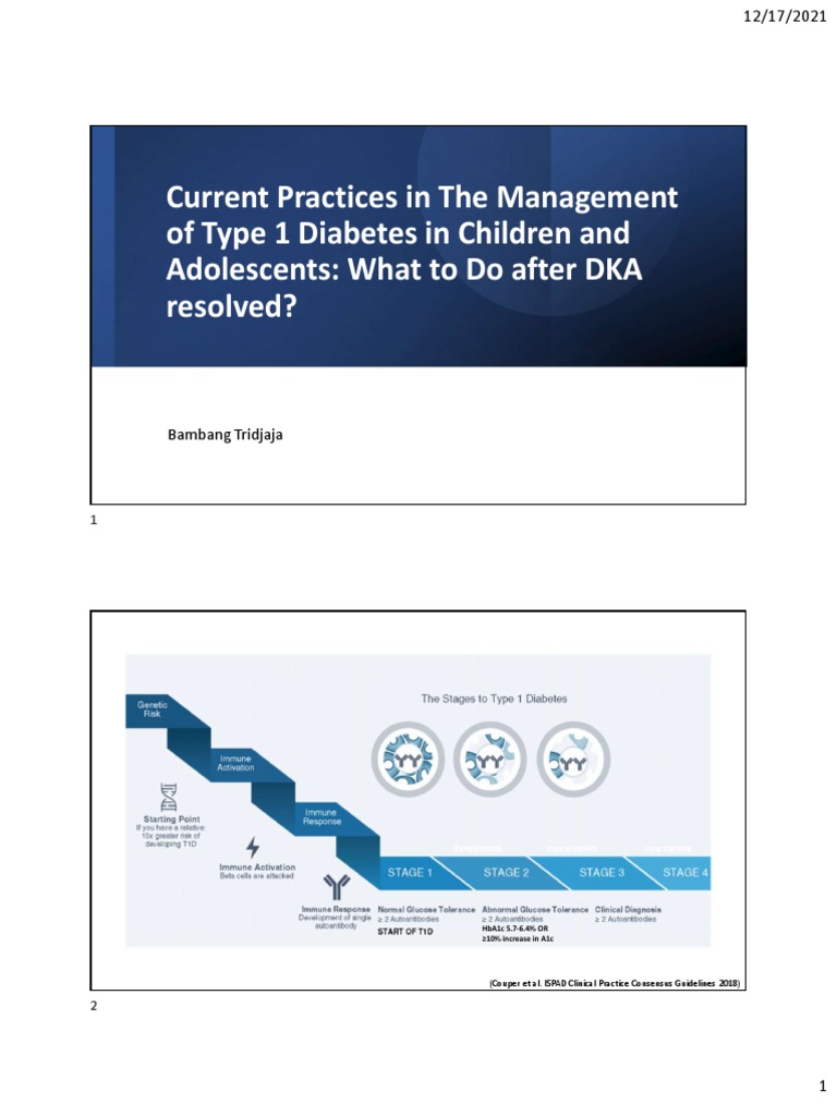 Current Practices in The Management of Type 1 Diabetes in Children and