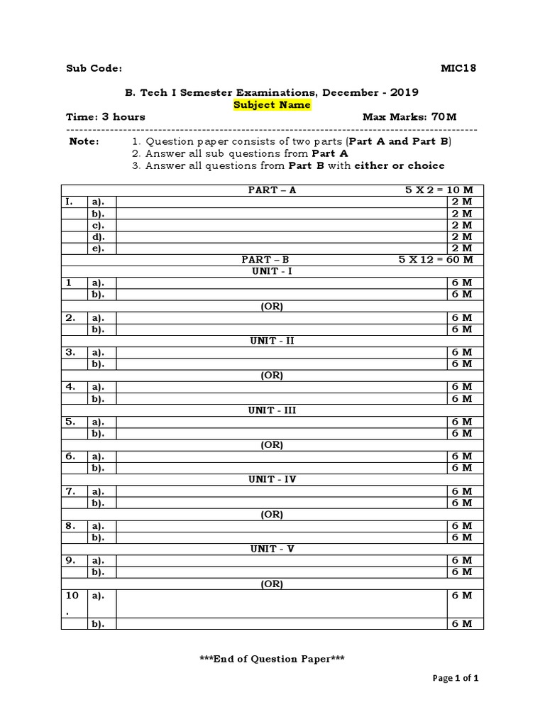 4 B.tech Template Set-2 | PDF