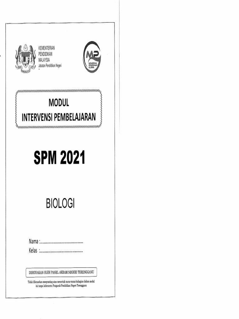 2021 SPM Modul Terengganu Biology | PDF