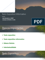 Texto Expositivo Informativo - Apresentação