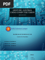 Gesture Control Using Computer Vision: Minor Project