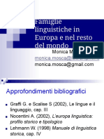 Famiglie Linguistiche in Europa - Oggi