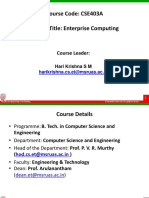 Course Code: CSE403A Course Title: Enterprise Computing