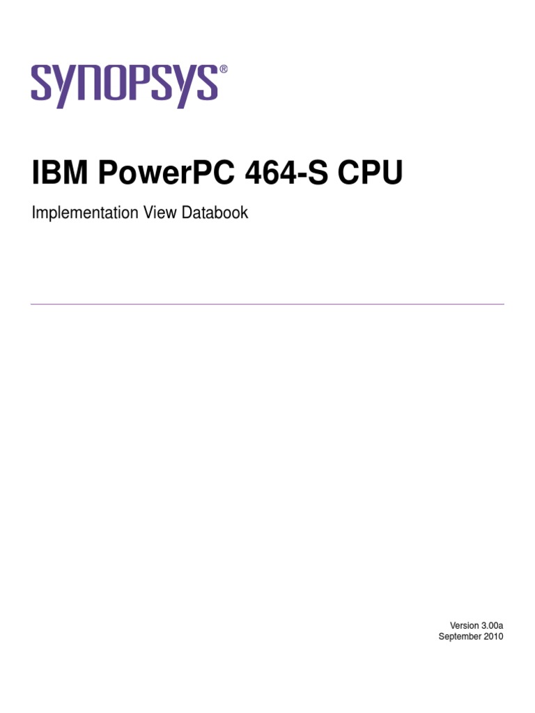 PPC464-S IV Databook | PDF | Input/Output | 64 Bit Computing