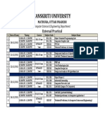 Sanskriti University external practical exam schedule