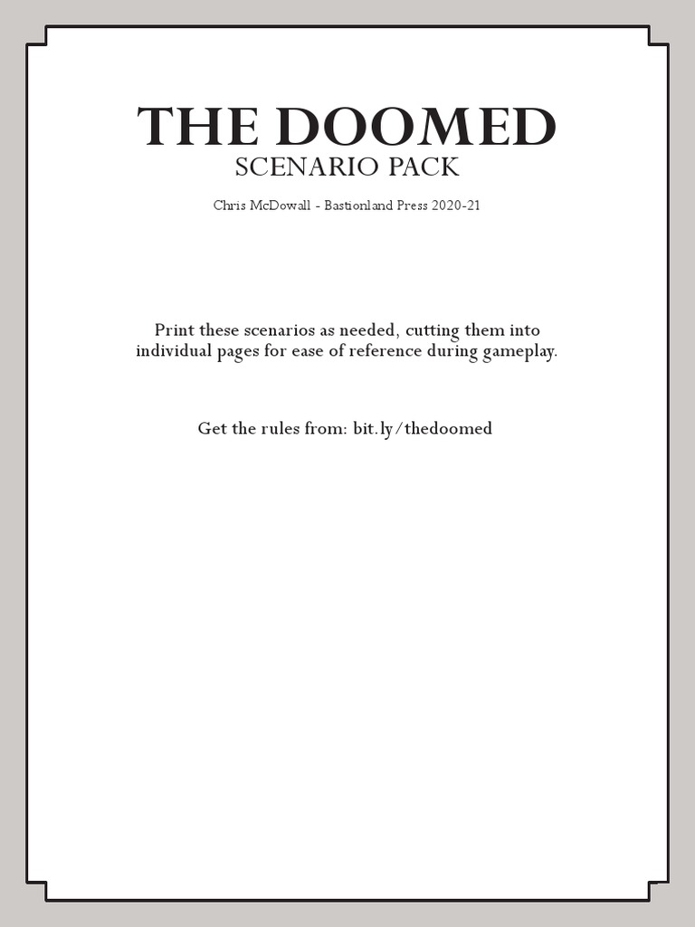 The Doomed Scenario Pack Guide | PDF | Sniper