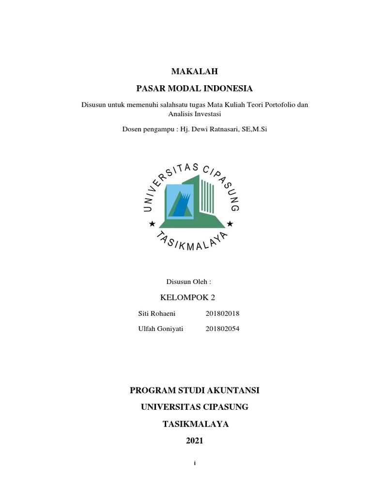 Makalah Kelompok 2 Pasar Modal Indonesia | PDF