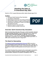 Estimating The Date of Earth Overshoot Day 2021: Outline