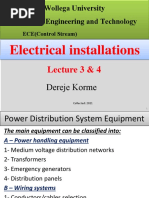 Wollega University College of Engineering and Technology: Electrical Installations