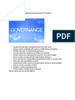 Guidelines For Applying Security Governance Principles