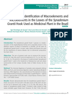 Identification of Macroelements and Microelements in The Leaves of The Synadenium Grantii Hook Used As Medicinal Plant in The Brazil
