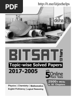 13 Years BITSAT Past Papers