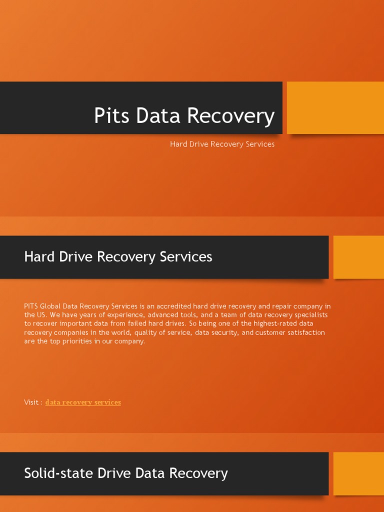 Pits Data Recovery | PDF | Solid State Drive | Computer Data Storage
