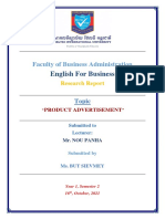 English For Business: Faculty of Business Administration