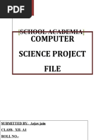 Computer Science Project File Class 12 Cbse | PDF | Python (Programming ...