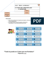 Hoja de Respuestas - Iv Bimestre - Holy Schools