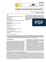 NTP 1148 Voz y Trabajo Formación para La Prevencion - Año 2021